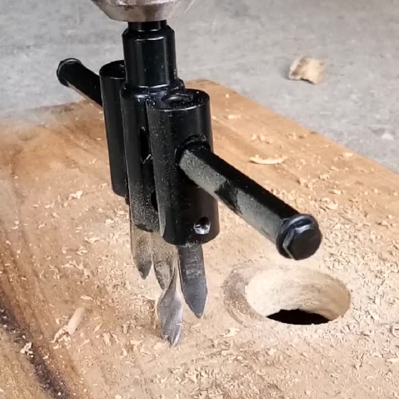Kit pemotong lubang kayu yang dapat disesuaikan (2)