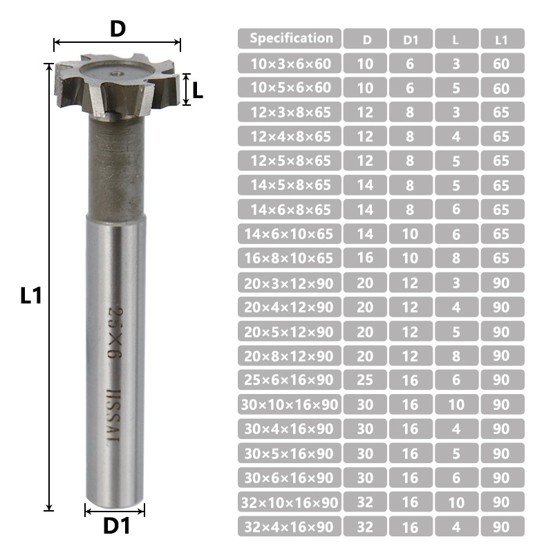 T type HSS flute milling cutter (2)
