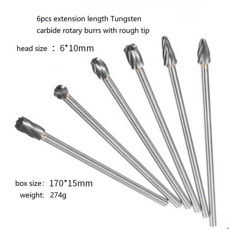 6pcs extended length tungsten carbide burrs set (4)