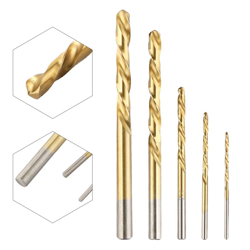left hand fully ground hss twist drill bits with titanium coating (8)
